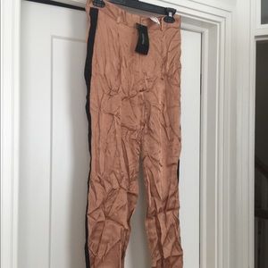 Silk side striped trouser pants